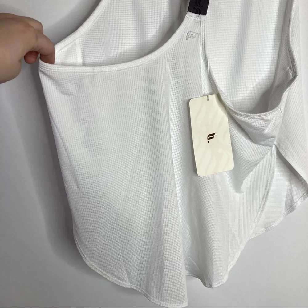NWT Fabletics White Cashel Logo Back Tank Medium